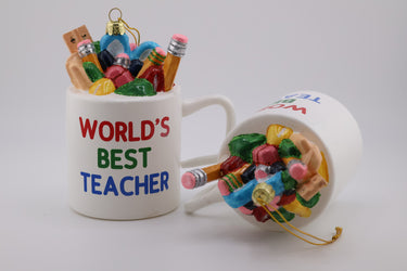 Cody Foster World's Best Teacher Mug Ornament