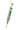 Cody Foster Wrinkle Free glass ornament shaped like a Botox-style syringe with pale aqua barrel, black lettering, silver glitter accents, and hanging cord.