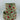 Decorative floral ribbon with wired edges unspooled to showcase sage green and rose design