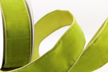 2.5"x10YD Green Apple Posh Wired Edge Ribbon