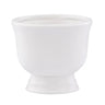 white ceramic compote planter pedestal flower pot indoor decor minimalist