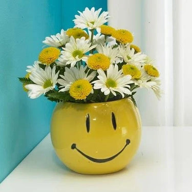 Yellow Happy Face Planter