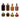 Stoneware Vases, Reactive Glaze, Set of 8