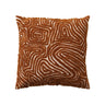 20" Square Cotton Pillow with Tufted Design, Brown & Natural