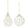 Pearl Bead Ornament, Glass (Set of 2)