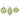 Green Glitter Stripe Glass Ornament (Set of 3) 4"H x 4"Dia, 4.5"H x 4"Dia, 6"H x 3.5"Dia