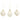Champagne Glitter Glass Ornaments (3 Assorted) 3" - 4" H x 2.75" - 3.25"Dia