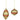 Gold Red/Green Stripes Ornament, Glass (Set of 2)  3.5"H x 3.25"Dia, 5.25"H x 2.75"Dia