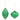 Green/Gold Mesh Ornament, Glass (Set of 2) 3.5"-5.25"H x 3" - 4"Dia