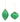 Green/Gold Mesh Ornament, Glass (Set of 2) 3.5"-5.25"H x 3" - 4"Dia