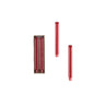 Pink and red package-shaped taper candles with bow detail, set of two
