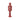 Pink and red sugar-finish resin nutcracker figurine, 12.25 inches tall.